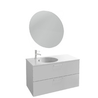 Мебель для ванной комнаты Jacob Delafon EB2524-R5-N18 Odeon Rive Gauche 100, 2 ящика, меламин, белая, ручки хром