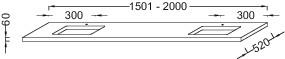 Столешница Jacob Delafon Parallel 200 (белая) EB55-2000-N18, цвет белый - фото 2