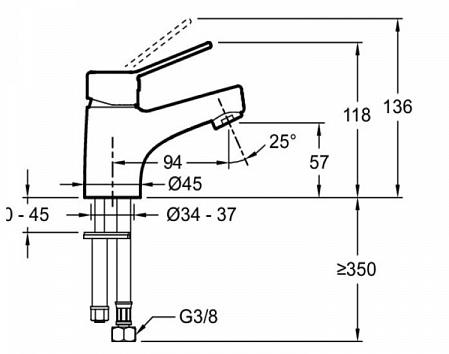 Cмеситель для раковины Jacob Delafon EO E24158RU-CP, цвет хром - фото 2