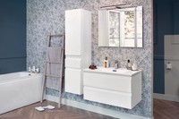 Мебель для ванной комнаты Jacob Delafon Madeleine EB2055-J51 100 см., 2 ящика, матовая белая R, подвесная