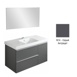 Мебель для ванной Jacob Delafon Odeon 100 серый антрацит блестящий ламинат, подвесная