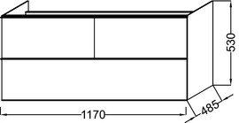 Тумба под раковину Jacob Delafon Odeon Up 117 EB892-N18, цвет белый - фото 2