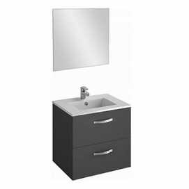 Мебель для ванной Jacob Delafon Ola 60 серый антрацит подвесная, 2 ящика