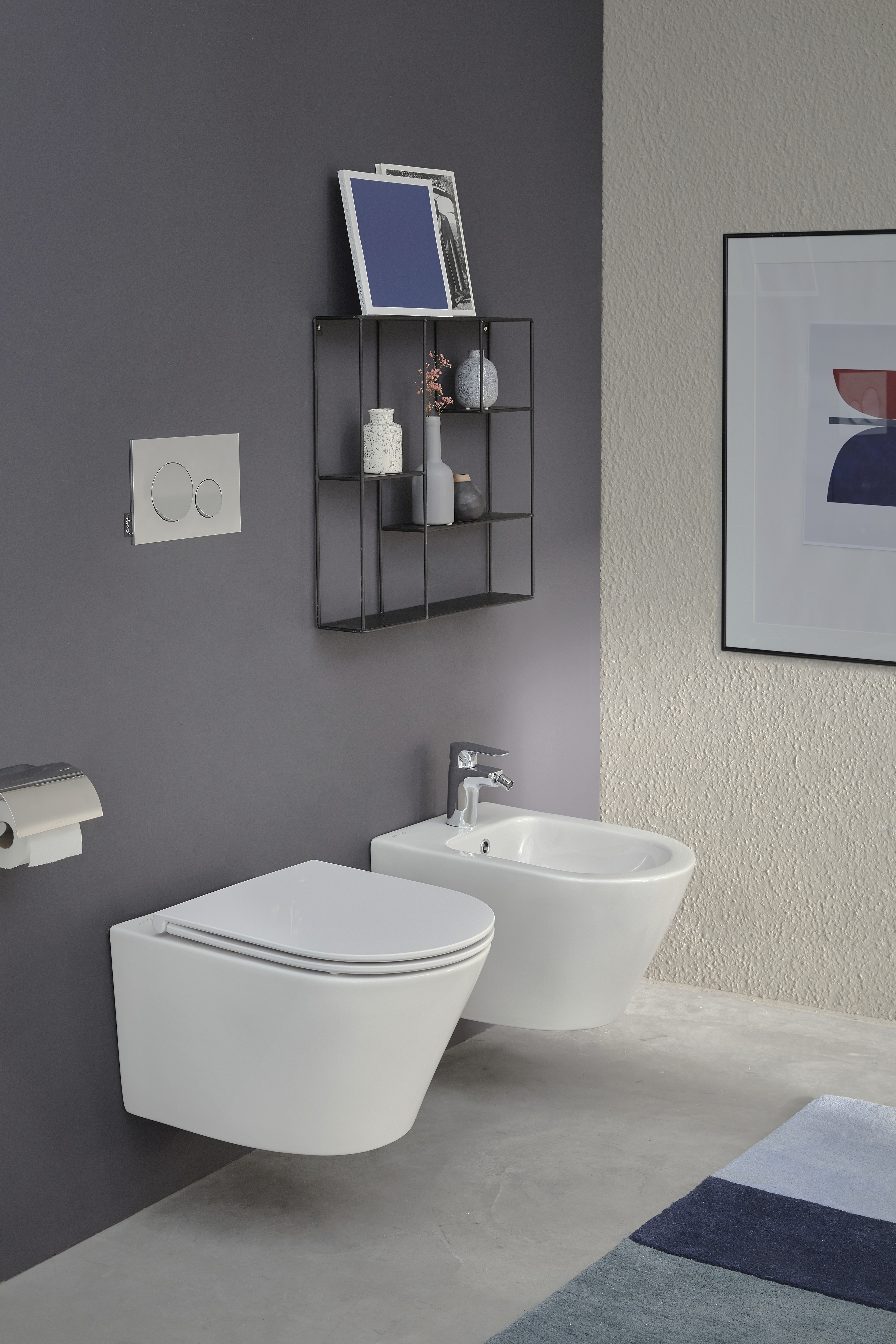 Комплект подвесного унитаза с инсталляцией Jacob Delafon Rodin E21750RU-BL безободковый сиденье микролифт белый кнопка черная 41263₽