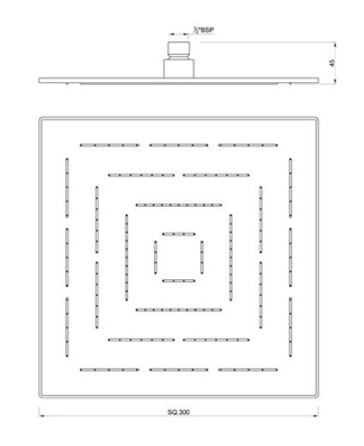 Верхний душ Jaquar Maze OHS-CHR-1639 хром - фото 2