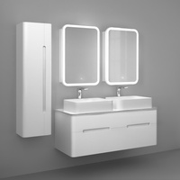 Мебель для ванной Jorno Bosko 120 см подвесная, белая