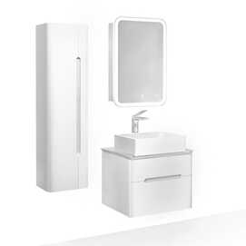 Гарнитур для ванной комнаты Jorno Bosko 60 см подвесная, белая