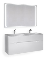 Мебель для ванной Jorno Modul 122 см белая, 2 ящика
