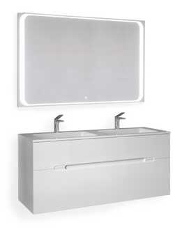 Мебель для ванной комнаты Jorno Modul 122 см белая, 2 ящика