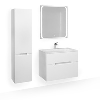 Мебель для ванной Jorno Modul 77 см белая, 2 ящика