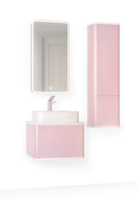 Мебель для ванной Jorno Pastel 58 см подвесная, розовая
