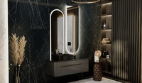 Фото Мебель для ванной Jorno Shine 120 см подвесная, антрацит 3