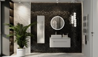 Мебель для ванной Jorno Shine 90 см белая, столешница с подсветкой, 2 ящика