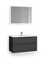 Мебель для ванной Jorno Slide 105 см подвесная, антрацит