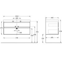 Тумба с раковиной kerama marazzi cubo 100