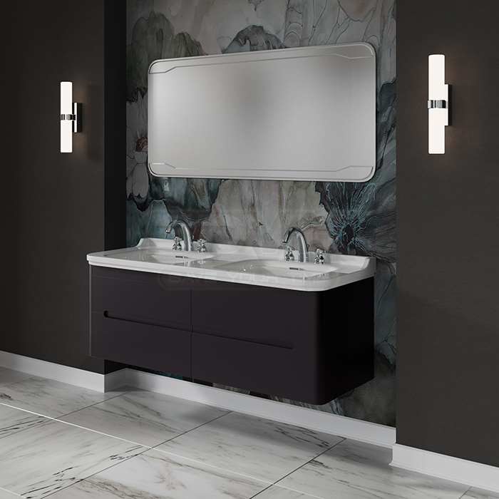 Фото Мебель для ванных комнат Kerasan Waldorf 144 см черная матовая