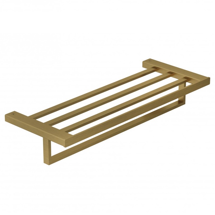 Полотенцедержатель Kludi Vela C 31989N0 с полкой золото 84110₽