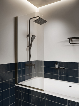 Душевая шторка для ванны Knotlor VEIL CRYSTAL BS070CG0BL