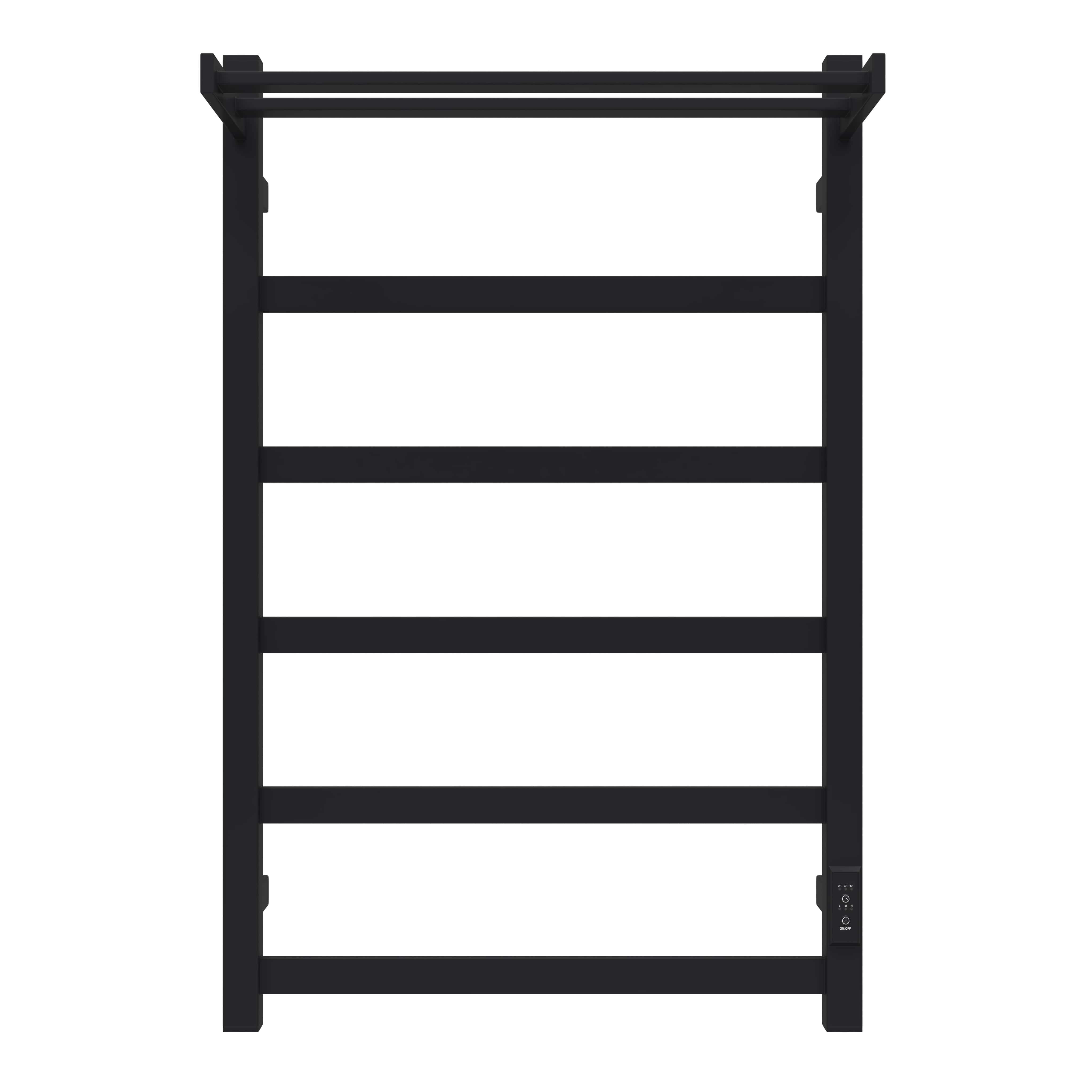 Полотенцесушитель электрический Larusso Нео П5 50х80 4657819954220 черный матовый с полкой 14537₽