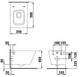 Фото Подвесной унитаз Laufen Alessi Dot 2090.0