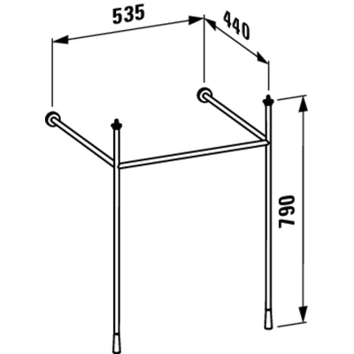 Полотенцедержатель Laufen Kartell 54 3.8533.5.450.000.1, цвет черный - фото 2