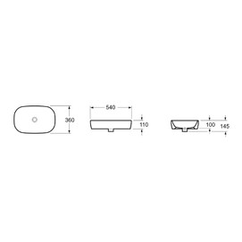 Фото Раковина накладная Lavinia Boho Bathroom Sink 54х36 33311002 из фарфора, прямоугольная, белая глянцевая