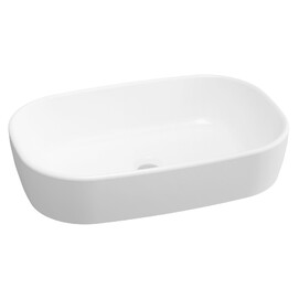 Фото Раковина накладная Lavinia Boho Bathroom Sink 54х36 33311002 из фарфора, прямоугольная, белая глянцевая