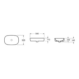 Фото Раковина накладная Lavinia Boho Bathroom Sink Slim 54х36 33311003 из фарфора, прямоугольная, белая глянцевая