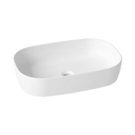 Фото Раковина накладная Lavinia Boho Bathroom Sink Slim 54х36 33311003 из фарфора, прямоугольная, белая глянцевая