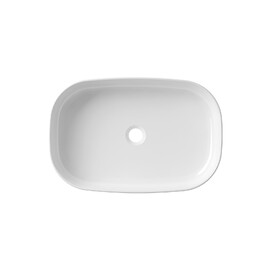 Фото Раковина накладная Lavinia Boho Bathroom Sink Slim 54х36 33311003 из фарфора, прямоугольная, белая глянцевая