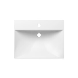 Фото Раковина встраиваемая сверху Lavinia Boho Bathroom Sink 60х46 33311012 из фарфора, прямоугольная, белая глянцевая