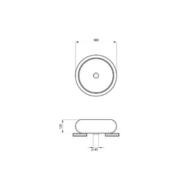Фото Раковина накладная Lavinia Boho Bathroom Sink 36х36 33311087 из фарфора, круглая, белая глянцевая