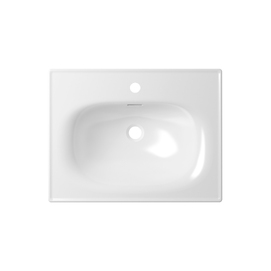 Фото Раковина встраиваемая сверху Lavinia Boho Bathroom Sink 60х46 33312010 из фарфора, прямоугольная, белая глянцевая
