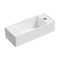 Фото Маленькая раковина для туалета Lavinia Boho Bathroom Sink 43х18 33311043 подвесная, из фарфора Slim, прямоугольная, белая глянцевая 2