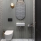 Фото Маленькая раковина для туалета Lavinia Boho Bathroom Sink 43х18 33311043 подвесная, из фарфора Slim, прямоугольная, белая глянцевая 5