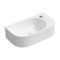 Фото Маленькая раковина для туалета Lavinia Boho Bathroom Sink 40х22 33311047 подвесная, из фарфора, полукруглая, белая глянцевая 2