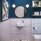 Фото Маленькая раковина для туалета Lavinia Boho Bathroom Sink 40х22 33311047 подвесная, из фарфора, полукруглая, белая глянцевая 5