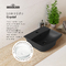 Фото Маленькая раковина для туалета Lavinia Boho Bathroom Sink 35х36 33311078 подвесная, из фарфора, прямоугольная, черная матовая 6