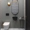 Фото Маленькая раковина для туалета Lavinia Boho Bathroom Sink 35х36 33311078 подвесная, из фарфора, прямоугольная, черная матовая 5