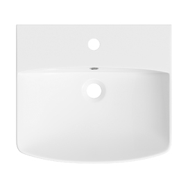 Фото Маленькая раковина для туалета Lavinia Boho Bathroom Sink 45х40 33311079 подвесная, из фарфора, прямоугольная, белая глянцевая