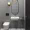 Фото Маленькая раковина для туалета Lavinia Boho Bathroom Sink 55х42 33311081 подвесная, из фарфора, прямоугольная, белая глянцевая 5