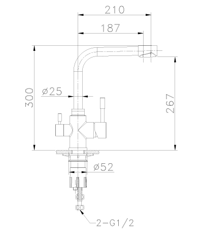 Смеситель для кухни LeMark Expert LM5061S матовый хром - фото 2