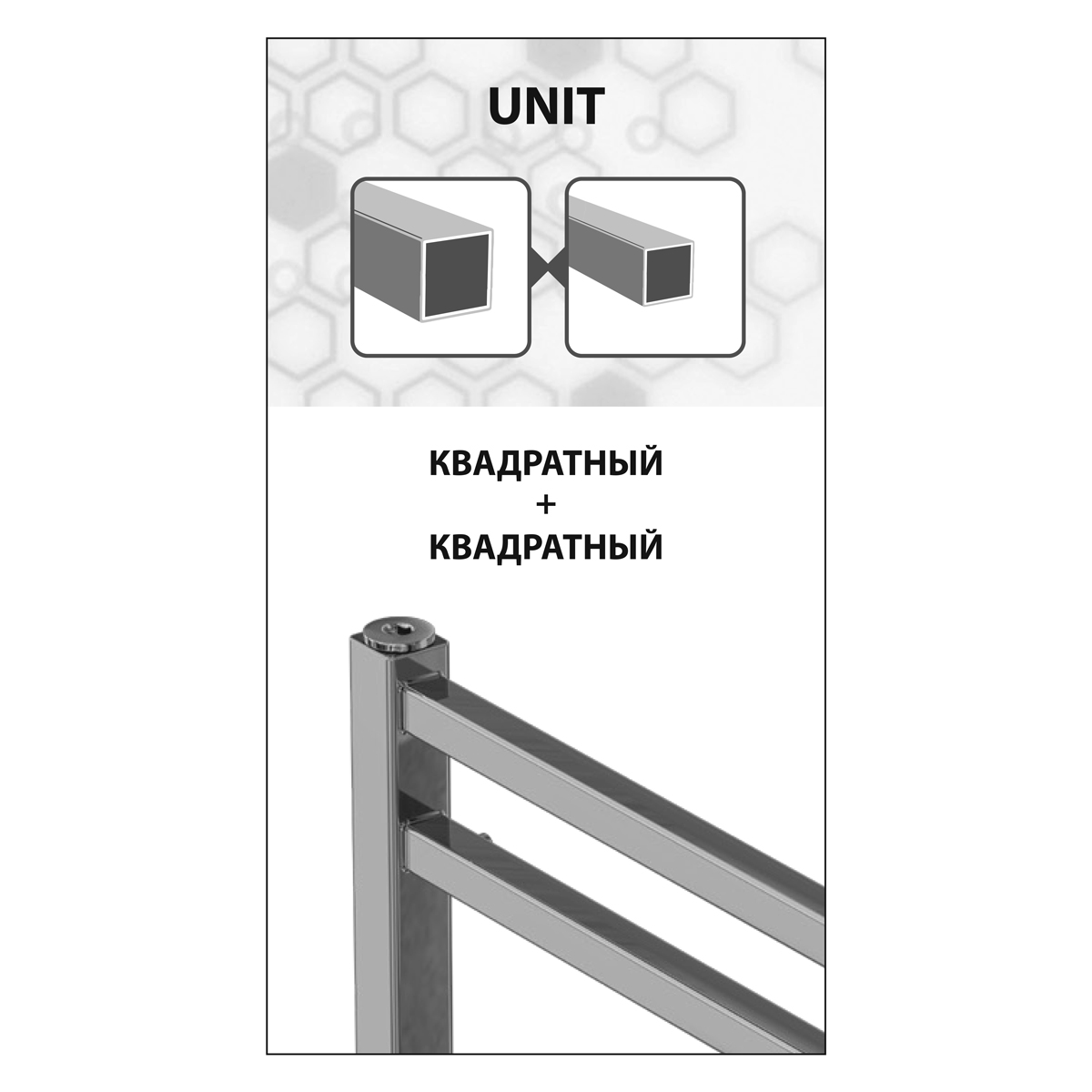 Полотенцесушитель LeMark Lemark Unit LM45607 П7 500x600, размер 50x60, цвет хром - фото 5