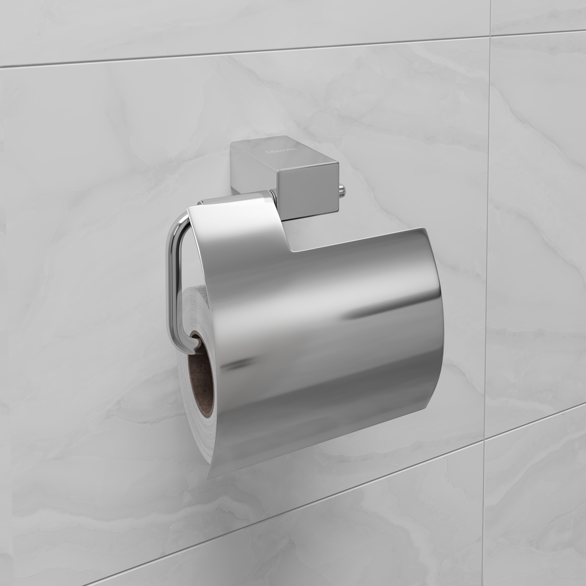 Бумагодержатель LeMark Smooth Line 9721010 с крышкой хром 3290₽
