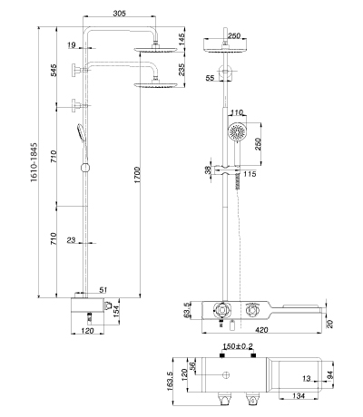 Душевая стойка LeMark Tropic LM7009C хром - фото 2