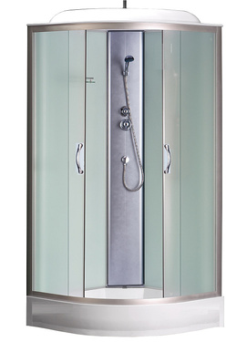 Душевая кабина Loranto CS-6611 F 100x100 матовая, стекло 4мм, поддон 13 см  (3 места)