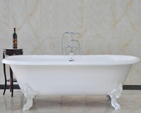 Чугунная ванна Magliezza Patricia ножки белые 183x80