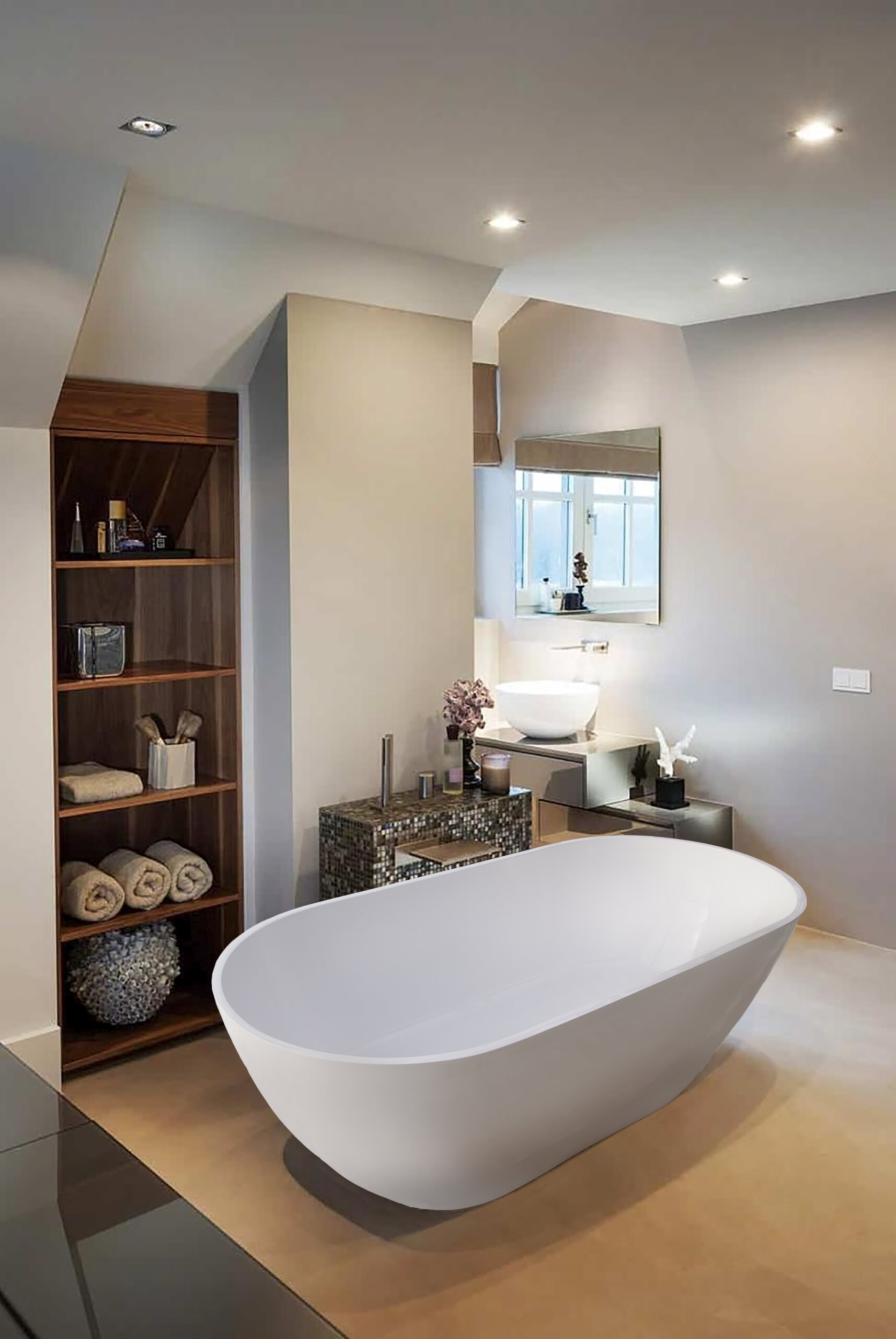 Ванна из литьевого мрамора Marmo&Bagno Палермо 168x80