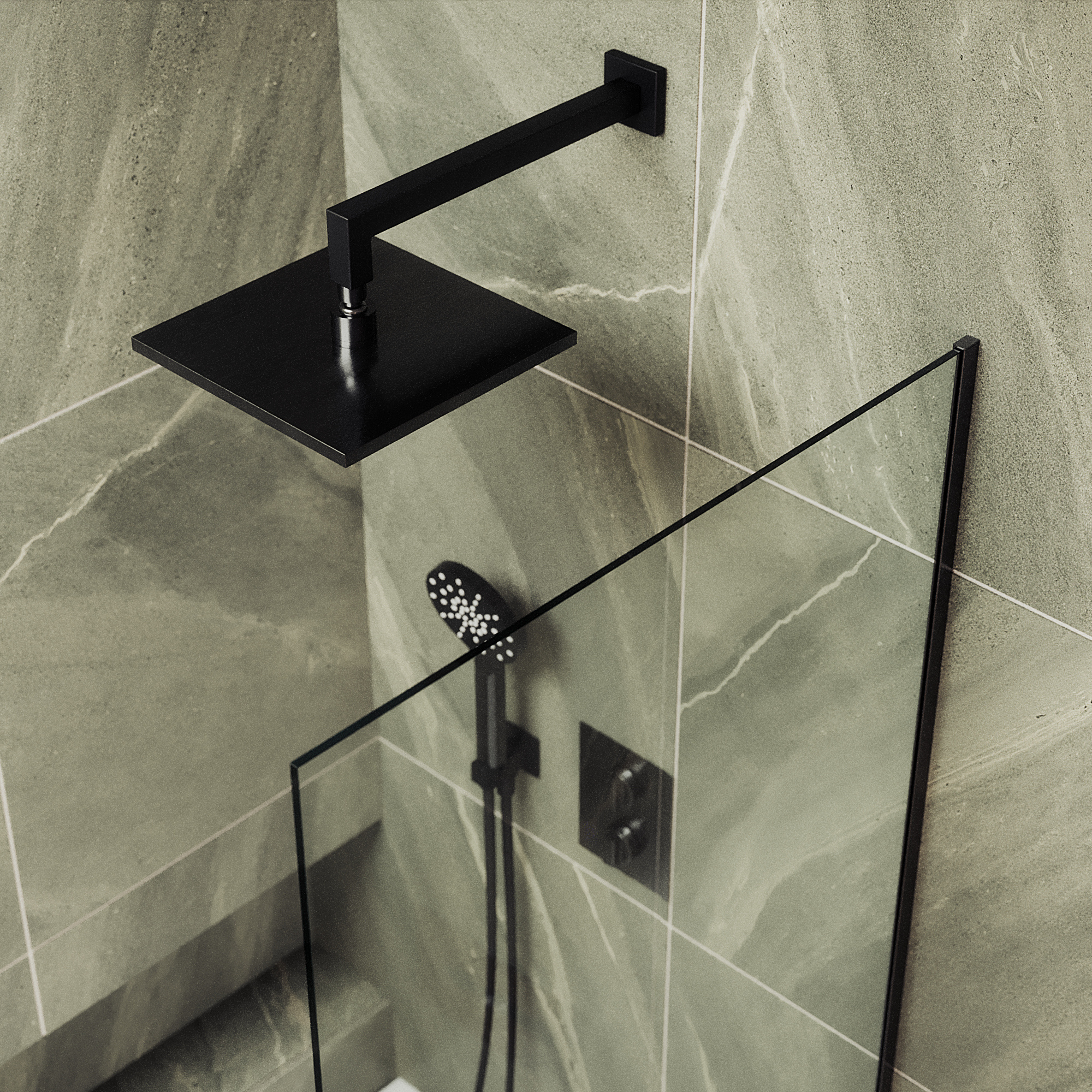 Шторка для ванны MaybahGlass 30х140 MGV-248-6у стекло прозрачное, профиль черный - фото 4