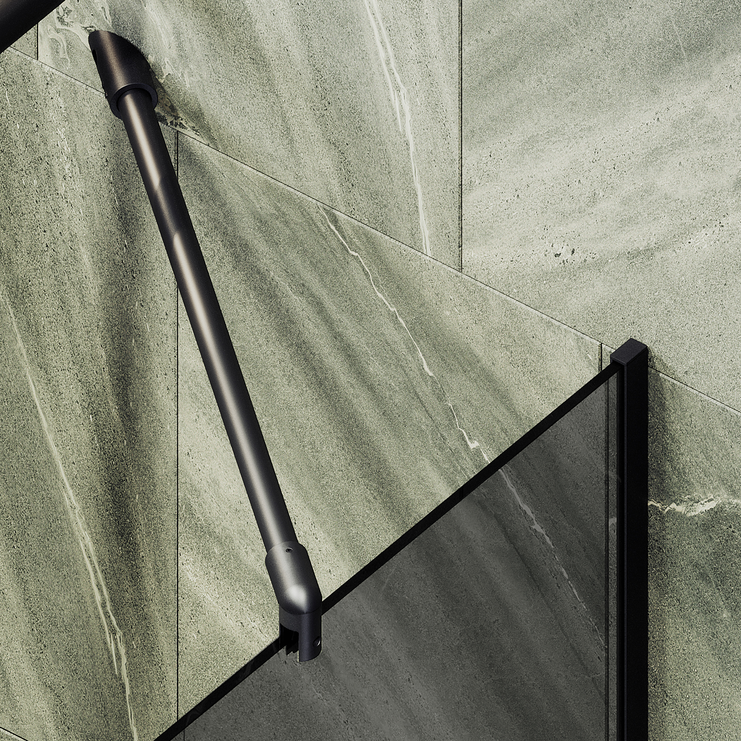 Шторка для ванны MaybahGlass 54х140 MGV-140-6у стекло графит, профиль черный - фото 3